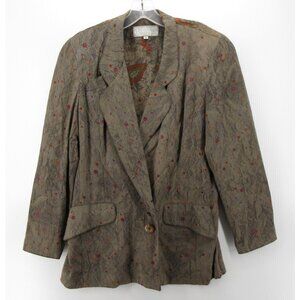 Dorothy Schoelen Platinum Blazer Small Art To Wear Paisley Jacket